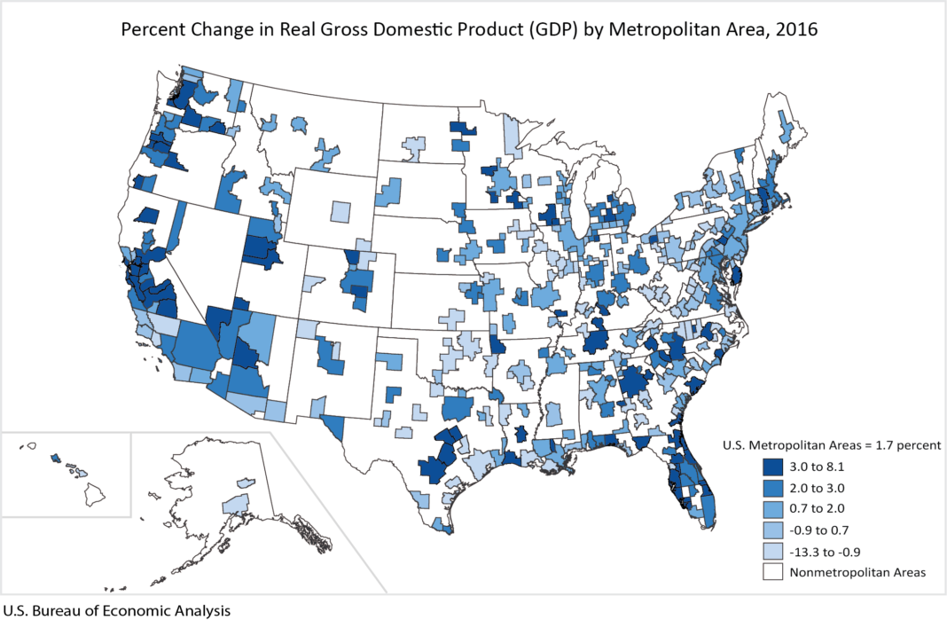 Gross Domestic Product by Metropolitan Area, 2016