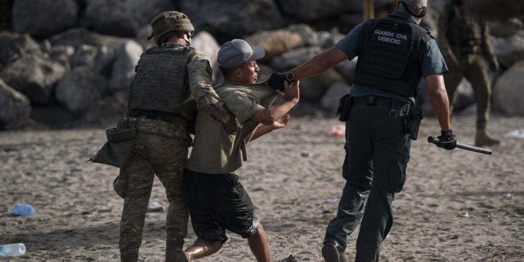 Spain adds barrier between Ceuta and Morocco after EU states warn on ‘uncontrolled mass crossings’